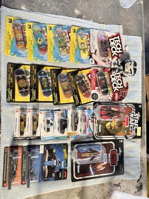 Tech Deck & Kenner Mixed Lot Fingerboards + Star Wars Figures, Original Unopened