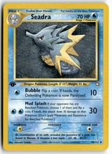 Seadra 48/111 Uncommon Neo Genesis Pokemon 1st Edition Near Mint