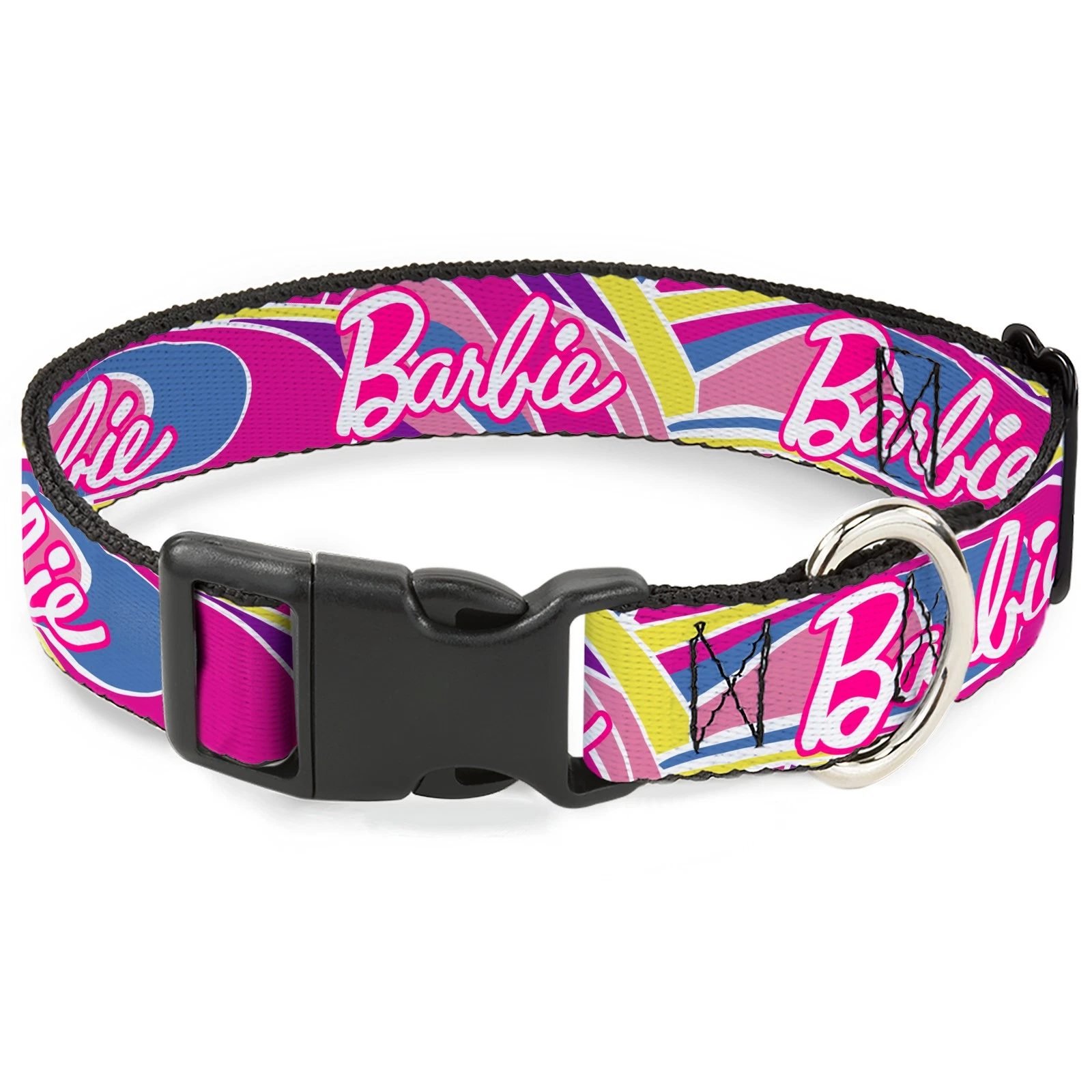 Plastic Clip Collar BARBIE Script Signature Logo Abstract Multi Colo (US IMPORT)
