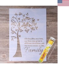 Elegant Family Tree DIY Stencil Template - A4 Size for Endless Creativity