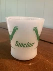 Vintage Sinclair Gas Station Milk Glass Advertising Coffee Cup