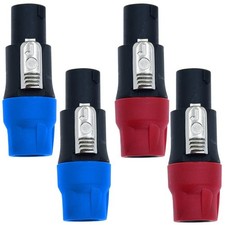 Stage Speaker Wire connectors speakon Adapter Cable Connector 4 Pole 4pin Twi...
