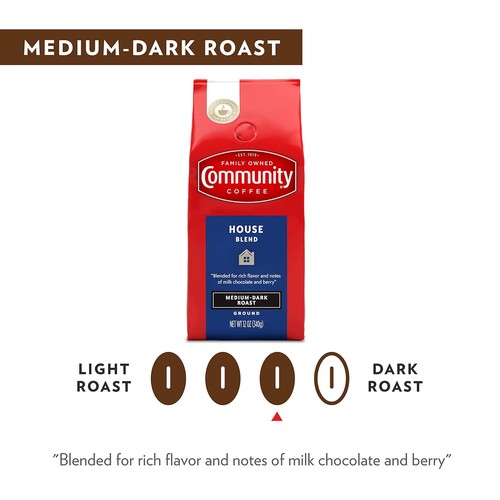 Community Coffee House Blend, Ground Coffee, Medium Dark 12 Ounce (Pack of 1) - Picture 4 of 8