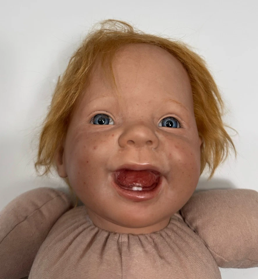 Reborn Doll Bountiful Baby Red Hair Blue Eyes Weighted Heavy Doll - Image 3 of 4