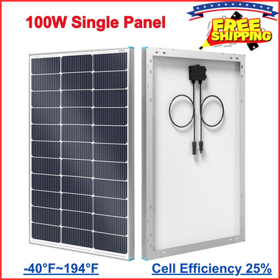 Renogy 100W 12V Solar Panel High-Efficiency RV Marine Rooftop PV Module Power