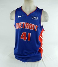 2023-24 Detroit Pistons Mike Muscala #41 Game Issued Blue Jersey 52+6 DP72618