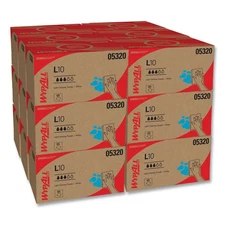WYPALL L10 Utility Wipes, 9 x 10.5, POP-UP Box, White, 125/Box, 18 bx / ctn