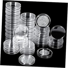 200 Pack 40mm Coin Capsules with 5-Size Adjustable Black Gaskets  Coin Holder