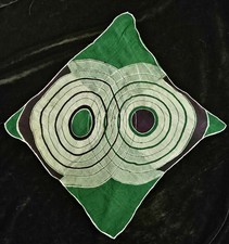 Vintage Mid-century Modern Silk Chiffon Scarf Neckerchief Art Scarf 15" Square