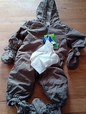 Kinder Overall Schneeanzug 74/80 Grün Neu