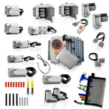 44PCS Power Function Kit Motor Remote Control Train Parts Compatible with Leg...