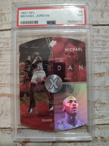 Michael Jordan 1997-98 Upper Deck Spx #6 Bulls Card PSA 7