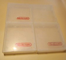 Lot of 4 Nintendo NES Clamshell Clear Plastic Game Cartridge Hard Cases