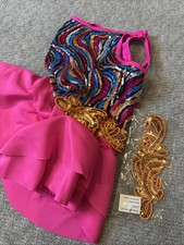 weissman showtime 17407 Girls Dance Costume size 7/8 new in package Sequin Pink