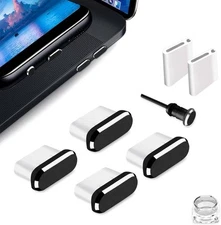 4 Pack USB C Dust Cover Plugs Type C Charging Port Cap 01 Midnight Black 