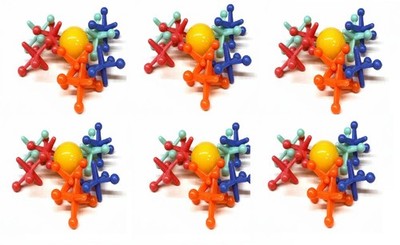 Classic Pick-up Jacks Party Favors Set, Multicolor, 6 Count Pack