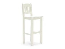 Barstuhl Catana massiv Holz weiß creme Landhaus Barhocker mit Lehne Barmöbel