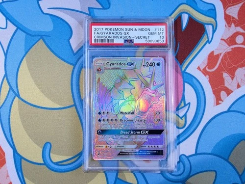 Gyarados GX - 2017 Pokemon Sun & Moon Crimson Invasion Secret #112 - PSA 10 💎