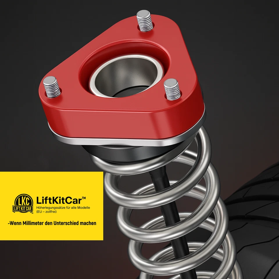 LKC Lift Kit PU/Aluminio 20–30 mm – Fiat 500 PANDA PUNTO IDEA Delantero... - Imagen 3 de 4