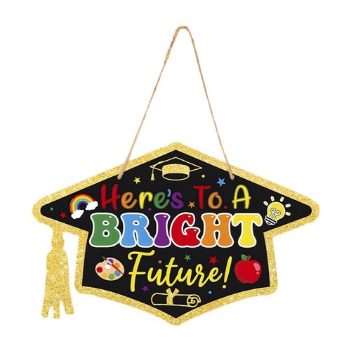 Kindergarten Congrats Grad Sign Graduation Party Decoration for Window Porch - Picture 3 of 5