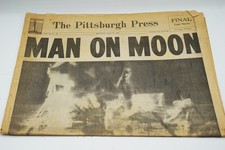 1969 The Pittsburgh Press Newspaper - MAN ON MOON - Apollo 11 Landing Original 1969 The Pittsburgh Press Newspaper - MAN ON MOON - Apollo 11 Landing Original