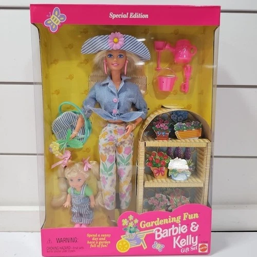 Vintage Barbie And Kelly Gardening Fun Gift Set #17242 in Original Box 1996