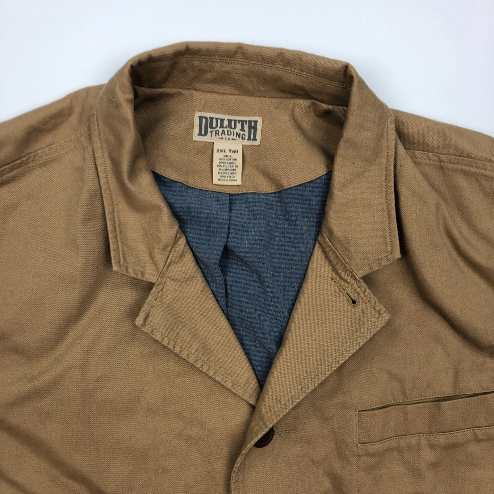 Duluth Trading Co Gentlemans Casual Jacket Tan Cotton Canvas 2XLT Tall image 2