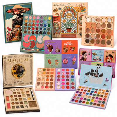 5 Pc Eyeshadow Makeup Palette Bundle Colorful Shimmer Matte Glitter Gift Set