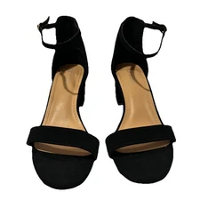 TOP Moda Darcie-1 Ankle Strap Dressy High Heel Sandal, Non-slip Size 9 Black