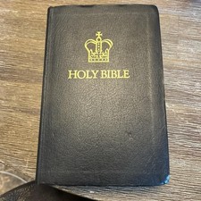 HOLY BIBLE King James KJV Tyndale Black Red Letter Concordance 1984 thumbnail
