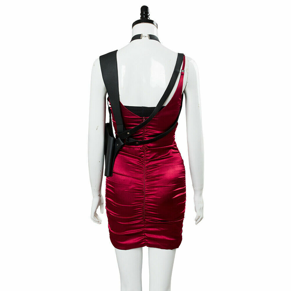 BIOHAZARD 2 / Resident Evil 2 Heroine Ada Wong Cosplay Costume Dress@Y1