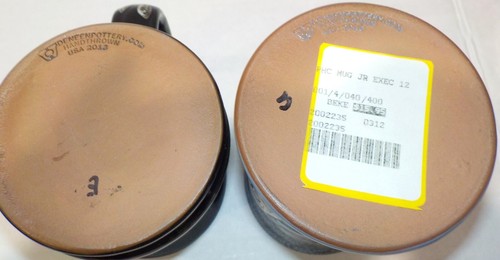 LOT 4 DENEEN POTTERY Handmade COFFEE Mugs Red/Gray/Brown USA (Collectible**L@@K) - Picture 19 of 21