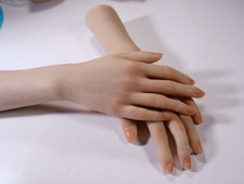 1-Pairs Realistic Platinum Silicone Adult Female Vein Hands Mannequin/Bendable