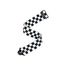 D'Addario 50BAL13 Black/White Checker Auto-Lock Guitar Strap UPC 019954342845