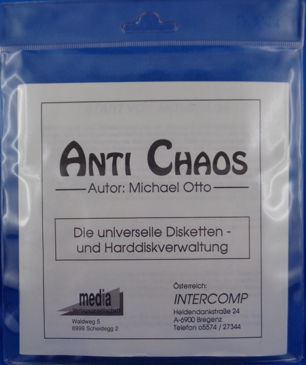 COMMODORE AMIGA -- ANTI CHAOS (MEDIA) | eBay