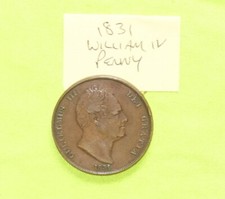 1831 gVF Penny 1d (UK British) Willam IV (1830 to 1837) Coin