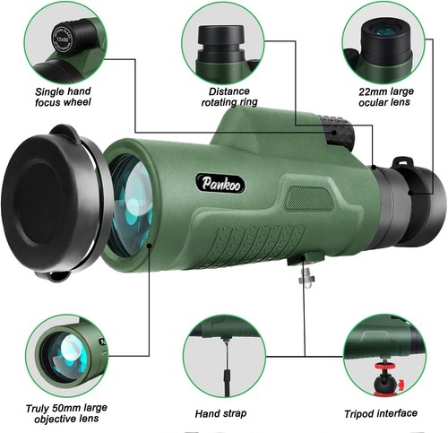 12x50 Monocular with BAK-4 Prism & FMC Lens - Perfect for Bird Watching & Hiking - Picture 6 of 9