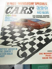 BACK ISSUE HI-PERFORMANCE CARS MAGAZINE APRIL 1966, B-LINE S/STOCKS, OLDS 442