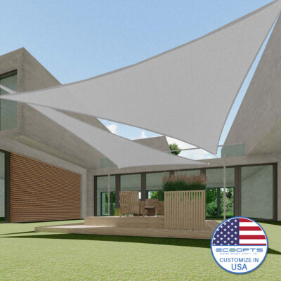 2-7FT Gray Sun Shade Sail Canopy Outdoor Shelter Cover Patio Awning Garden