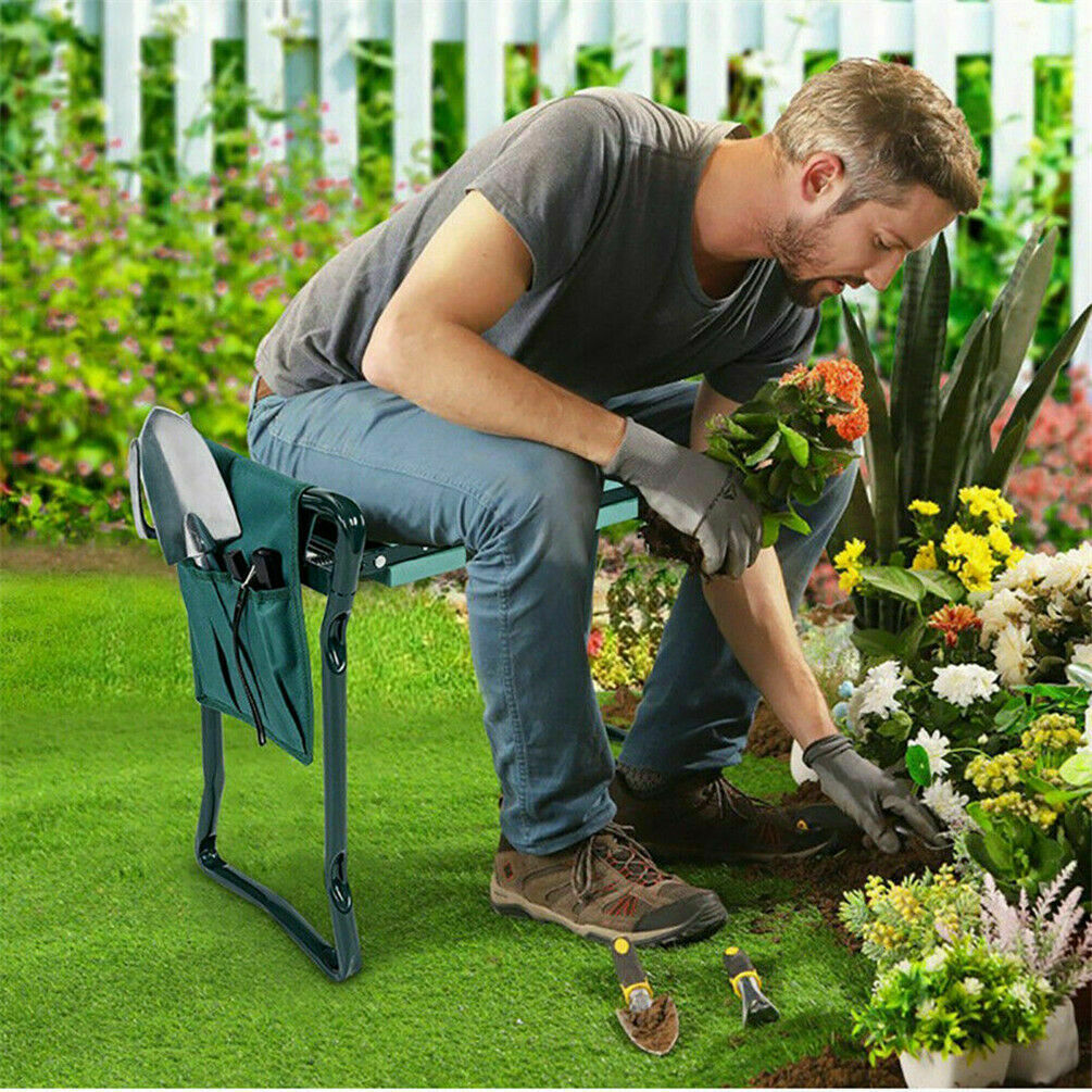 Double-use Gardening Kneeler Practical Soft Pad Bench Stool Dirty  Free&Relaxable