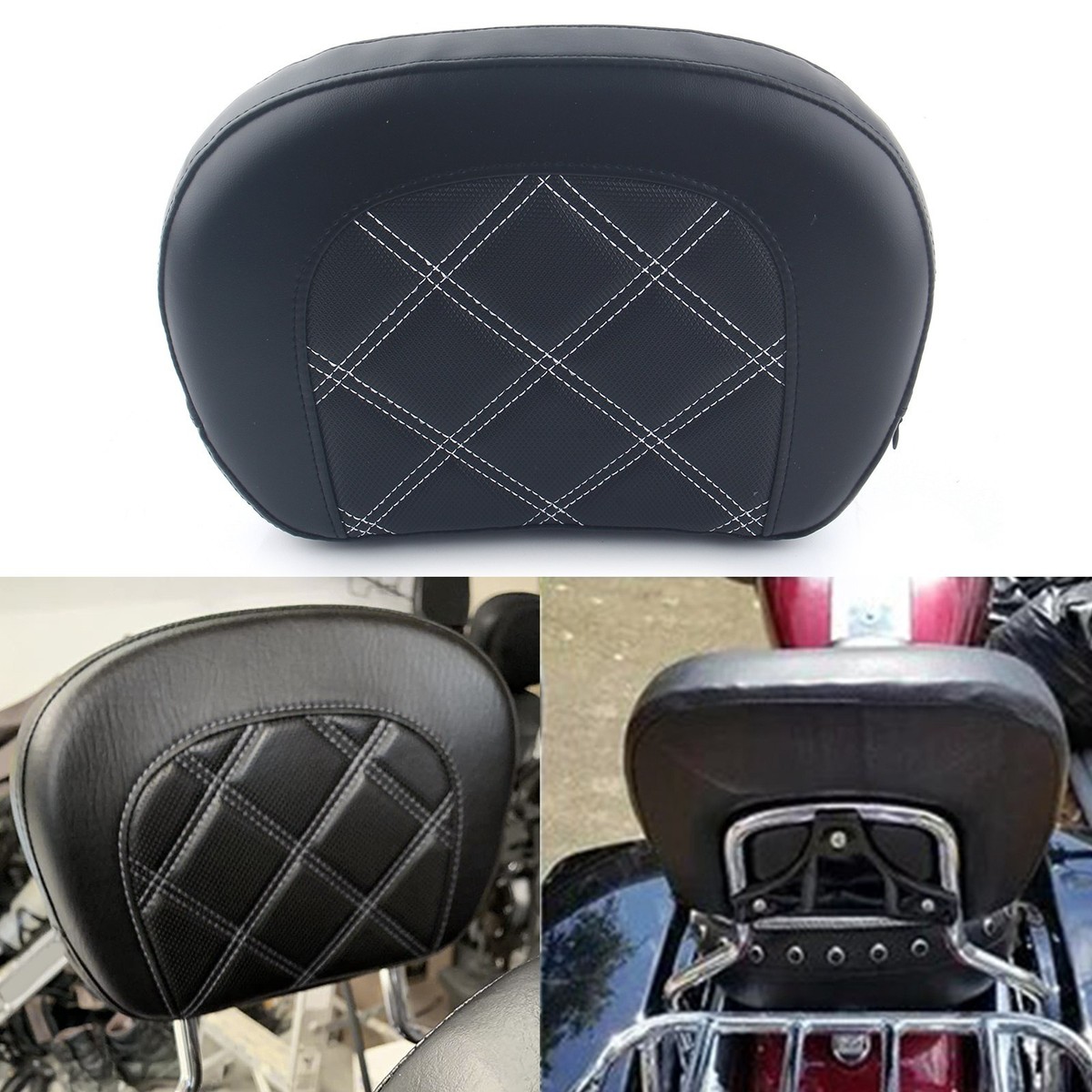 Rear Passenger Sissy Bar Backrest Pad For Harley Electra Glide
