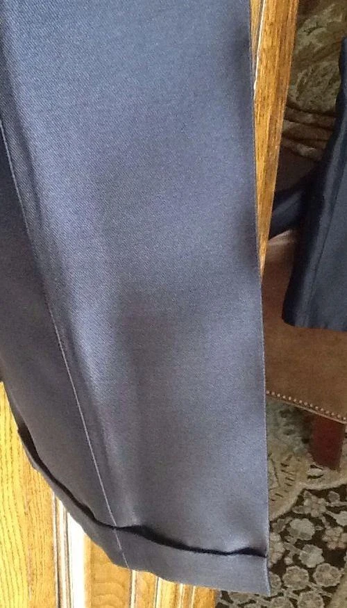 Pantalones de seda negros Alessandro Dell'Acqua talla 42 abrigo a juego listado por separado Foto 3 de 4