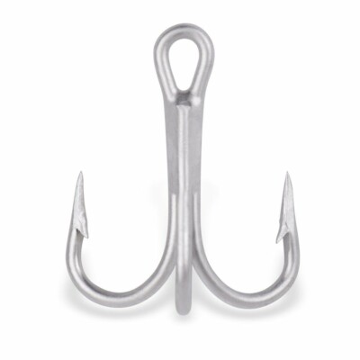 MUSTAD 9430-DS-DURASTEEL SALTWATER 5X STRONG TREBLE HOOK 50 Pack Size 6