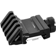 45 Degree Angled Offset Side Rail Scope Accessory Backup Sight Mount