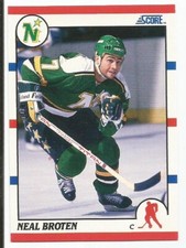 NEAL BROTEN 1990-91 SCORE CARD NEAR MINT+/NEAR MINT CONDITION