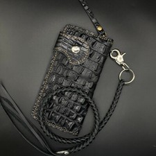 Leather Biker Wallet Chain Handmade Leather Wallet Mens Bifold Wallet Gift 571