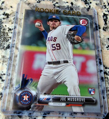 JOE MUSGROVE 2017 Bowman #1 Draft Pick Rookie Card RC Logo No Hitter 8-0 HOT $$