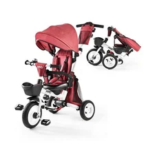 Baby Tricycle, 7-in-1 Folding Kids Trike with Adjustable Parent Handle, Safet...