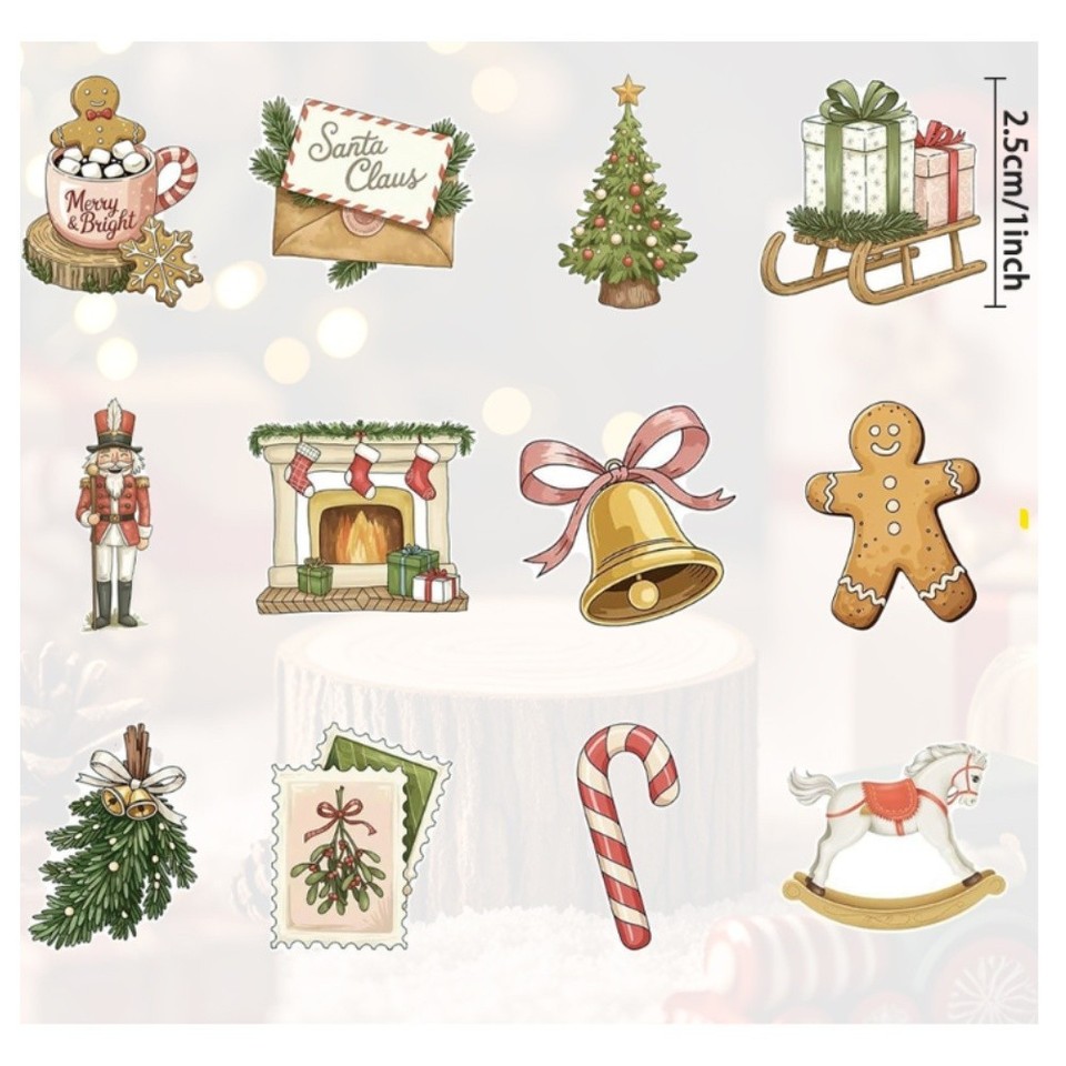 Main Charters Sticker Stickers for Festive Crafts Featuring Classic Characters and Gold Bows ...