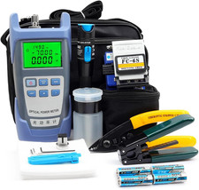 FTTH Fiber Optic Cold Connection Assembly Termination Tools Kit Bag with Visual